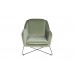 Кресло на металлическом каркасе велюровое светло - оливковое Garda Decor 46AS-AR2976-OLV