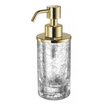 Дозатор для жидкого мыла золотой Windisch Mini Addition Craquele Gold 90461O