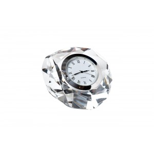 Часы настольные стеклянные серебряные C80591