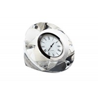 Часы настольные стеклянные серебряные C80721