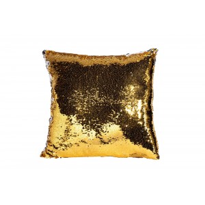Подушка декоративная с пайетками (золото-серебро) 28ML-P00115