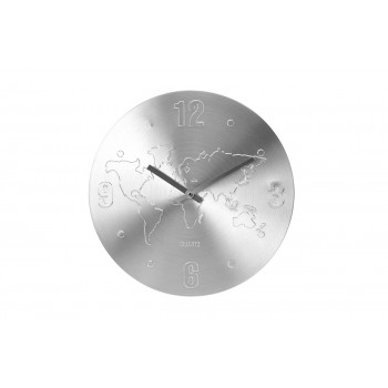 Часы настенные «Карта мира» (цвет серебро) YP7165030