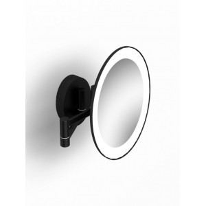 Зеркало косметическое Langberger черное поворотное с подсветкой 71585-3-BP