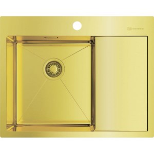 Кухонная мойка светлое золото Omoikiri Akisame 65-LG-L