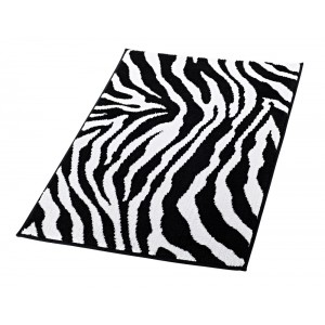 Коврик для ванной комнаты Zebra черно-белый 60*90 711300