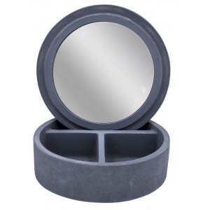 Шкатулка с зеркалом Cement серый 2240707