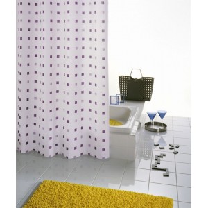 Штора для ванных комнат Dоminо фиолетовый 180*200 41311