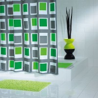 Штора для ванных комнат Up & Down зеленый 180*200 42935