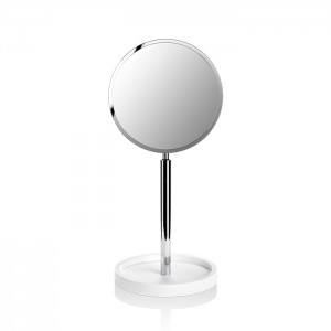 Косметическое зеркало 40x18x16.5см, на подставке, цвет: белый / хром Decor Walther Stone KSA 0972454