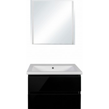 Мебель для ванной Style Line Даймонд 80 Люкс Plus подвесная, черная