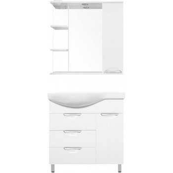 Мебель для ванной Style Line Жасмин 82 R белая, с бельевой корзиной Мебель для ванной Style Line Жасмин 82 R белая, с бельевой корзиной
