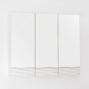Зеркало-шкаф Style Line Ассоль 80 Люкс, техно платина
