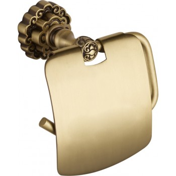 Держатель туалетной бумаги с крышкой Bronze de luxe K25003 бронза