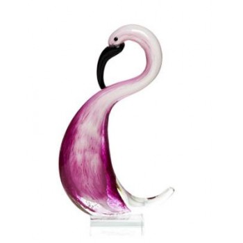 Статуэтка стеклянная "Розовый фламинго" Garda Decor F6348