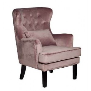 Кресло с подушкой велюр дымчато-розовое Garda Decor 24YJ-7004-06418/1