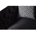 Диван двухместный черный (с подушками) ZW-52802