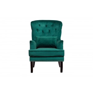Кресло бархатное зеленое (с подушкой) 24YJ-7004-07342/1