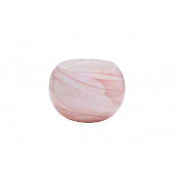 Ваза стеклянная розовая HJ1633-17-Q82