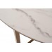 Стол обеденный Pearl White круглый белый/золото