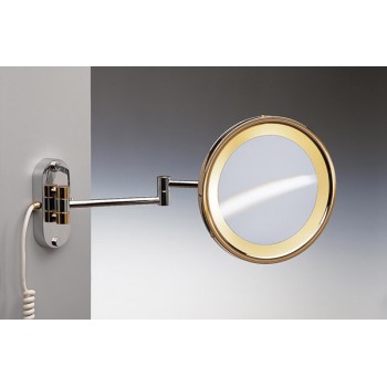 Зеркало подвесное с подсветкой (желтый свет) 2-х кратное WINDISCH 99150CR