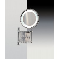 Зеркало подвесное с флуор.подсветкой (белый свет) на держателе-гармошка 2-х кратное WINDISCH 99188CR