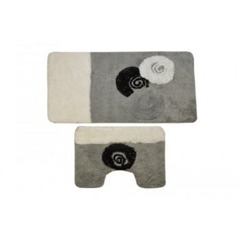 Комплект ковриков для ванной с серебряным люрексом 2 предмета PRIMANOVA D-15244 Alize