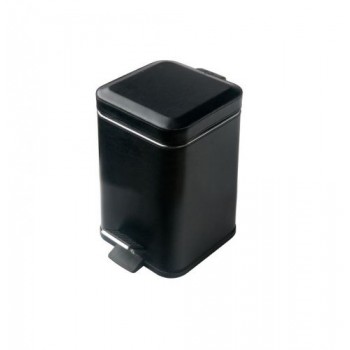 Ведро для мусора квадратное черное с педалью Colombo Black&White B9210 EPN (3л)