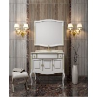 Мебель для ванной комнаты Opadiris Лаура Белая с мрамором