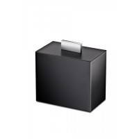 Баночка для ватных дисков Windisсh Black 88702NCR черная, хром