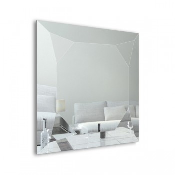 Зеркало в геометрической раме Dubiel Vitrum Diamante Silver (90х90) УТ000001299