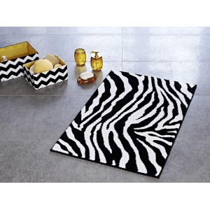 Коврик для ванной комнаты Ridder Zebra черно-белый (55х50) 711800