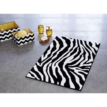 Коврик для ванной комнаты Ridder Zebra черно-белый (55х50) 711800