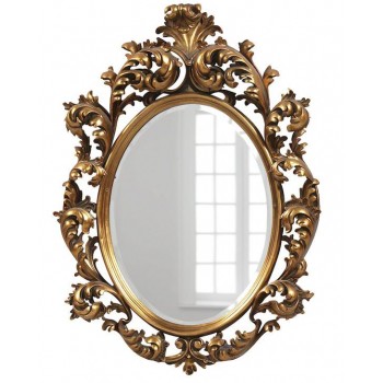 Зеркало в раме овал LouvreHome Овьедо золото LH205G