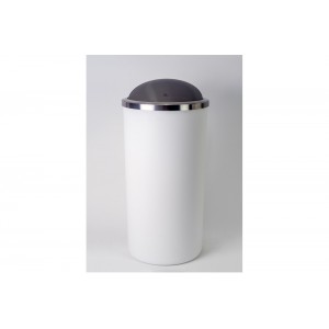 Урна для мусора пластиковая Primanova LENOX M-E48-01 белая (35л)