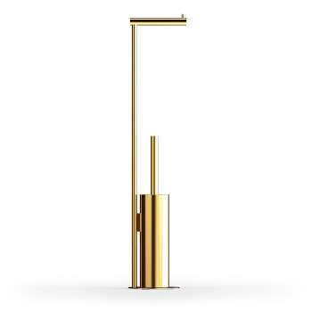 Decor Walther Bar SBK Стойка с ершиком и держателем т/б, цвет: золото блестящее 24 карата Decor Walther Bar SBK Стойка с ершиком и держателем т/б, цвет: золото блестящее 24 карата