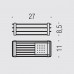 Colombo Angolari Полка 27x11см, цвет: PVD нержавеющая сталь Colombo Angolari Полка 27x11см, цвет: PVD нержавеющая сталь