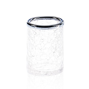 Decor Walther Crack BER Стакан настольный, французское стекло Craquele, цвет: хром