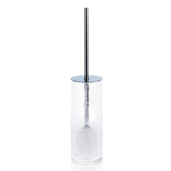 Decor Walther Crack SBG Туалетный ершик, напольный, французское стекло Craquele, цвет: хром Decor Walther Crack SBG Туалетный ершик, напольный, французское стекло Craquele, цвет: хром
