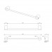 Decor Walther Black Stone HTE45 Полотенцедержатель 45см, подвесной, цвет: черный матовый / хром