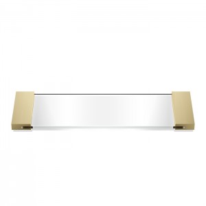 Decor Walther Classic Tab 34 Лоток универсальный 34x12см, прозрачное стекло, настольный, цвет: золото матовое