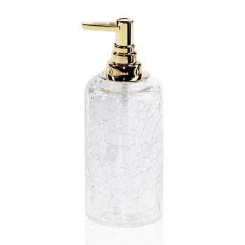 Decor Walther Crack SSP Дозатор для мыла, настольный, французское стекло Craquele, цвет: золото Decor Walther Crack SSP Дозатор для мыла, настольный, французское стекло Craquele, цвет: золото