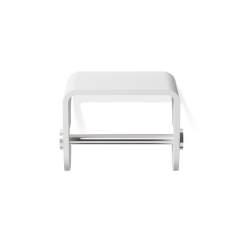 Decor Walther Stone TPH4 Держатель туалетной бумаги, подвесной, цвет: белый / сталь матовая
