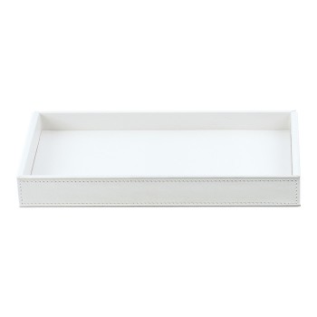 Decor Walther Brownie Tab L Лоток универсальный 28x16см, настольный, цвет: белая кожа Decor Walther Brownie Tab L Лоток универсальный 28x16см, настольный, цвет: белая кожа