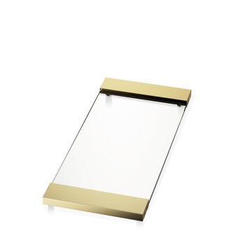 Decor Walther Classic Tab 37 Лоток универсальный 37x17см, прозрачное стекло, настольный, цвет: золото Decor Walther Classic Tab 37 Лоток универсальный 37x17см, прозрачное стекло, настольный, цвет: золото