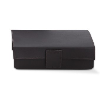 Decor Walther Nappa UTBD Универсальная коробка с крышкой, настольный, натуральная кожа, цвет: черно-коричневый Decor Walther Nappa UTBD Универсальная коробка с крышкой, настольный, натуральная кожа, цвет: черно-коричневый