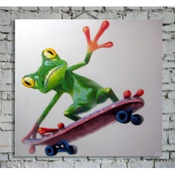 Картина лягушка на скейте Kare Ob55501