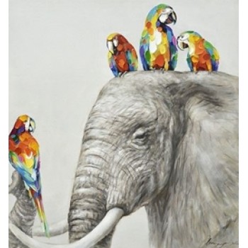 Картина попугаи и слон Kare Ob55507