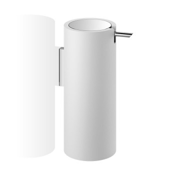 Дозатор для жидкого мыла подвесной белый-хром Decor Walther Stone 0972254 Дозатор для жидкого мыла подвесной белый-хром Decor Walther Stone 0972254