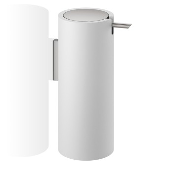 Дозатор для жидкого мыла подвесной белый-матовая сталь Decor Walther Stone 0972255 Дозатор для жидкого мыла подвесной белый-матовая сталь Decor Walther Stone 0972255
