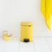 Мусорное ведро с педалью Brabantia NewIcon желтое 113123 (3л) Мусорное ведро с педалью Brabantia NewIcon желтое 113123 (3л)